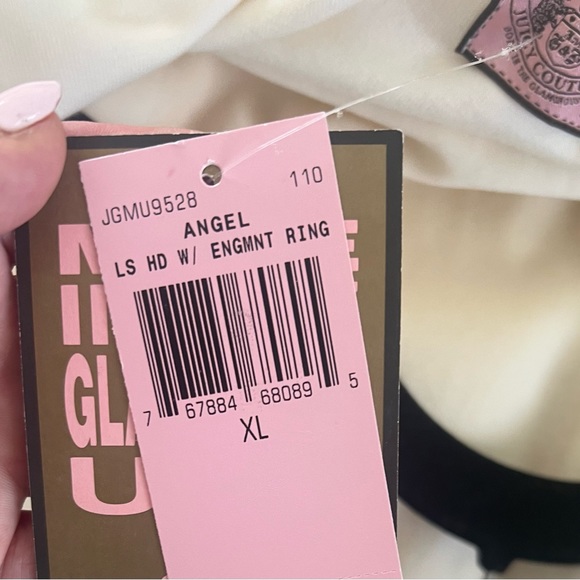 Rare Vintage Juicy Couture Velour Tracksuit jacket engagement ring zipper - Picture 6 of 8